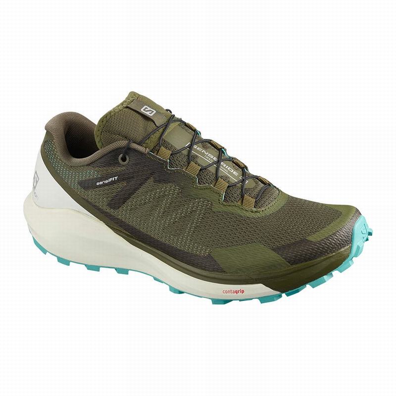 SALOMON SENSE RIDE 3 W Philippines - Women's Running Shoes - Olive | 061548-KZH